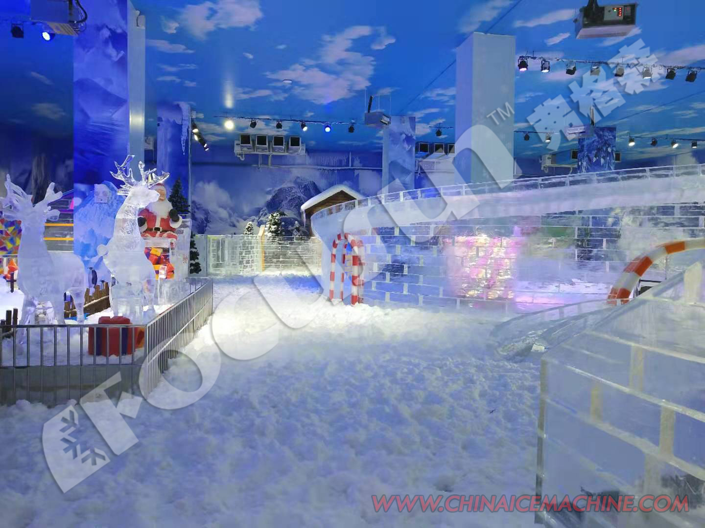 FOCUSUN Glorious Ice Snow Machine for Snow Room 2100 KG Capacity and Performance