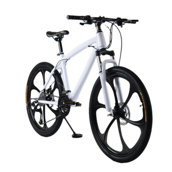 Ordinary Pedal Double Disc Brake Carbon Steel Frame 21 Speed Pure Color Mtb