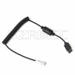 Coiled Blackmagic Power Cable DJI Ronin S to Weipu SF610 2 Pin for Blackmagic