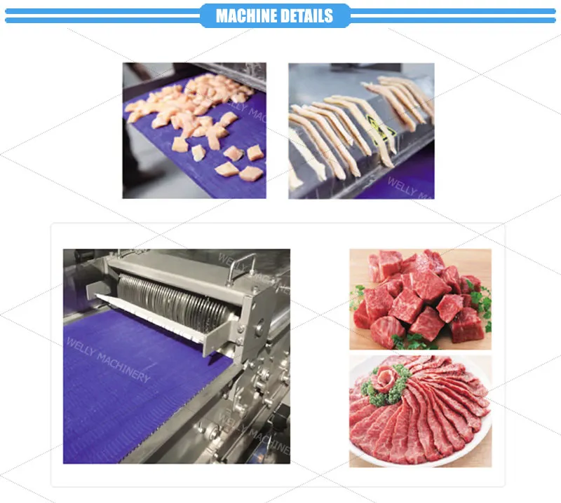 Horizontal Type Fish Pork Belly Strips Cutting Shredding Machine for Restaurant