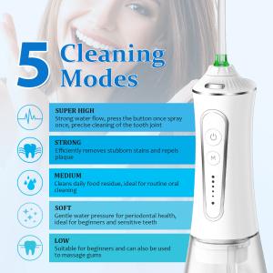 Wholesale Portable Electric Teeth Cleaning Dental Oral Irrigator Water Flosser For Teeth USB-C Charging Cable Included from china suppliers