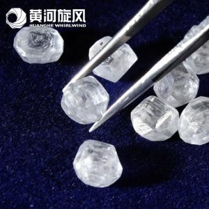 China white yellow hpht CVD synthetic diamond uncut rough diamond industry diamond HENAN HUANGHE WHIRLWIND on sale