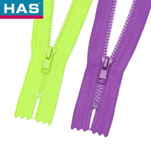 Wholesale Fluorescent Green Invisible Zipper Closed End / Open End Purple Separating Zipper from china suppliers
