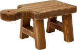 Small Wood Pedestal with Handle, Room Decor, Modern Wooden Pedestal Stand For