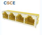 Modular Female 1×4 Tab Up Shielded RJ45 Jack
