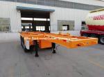 3 Axles 20ft Skeleton Semi Trailer Payload 45 Ton For Container