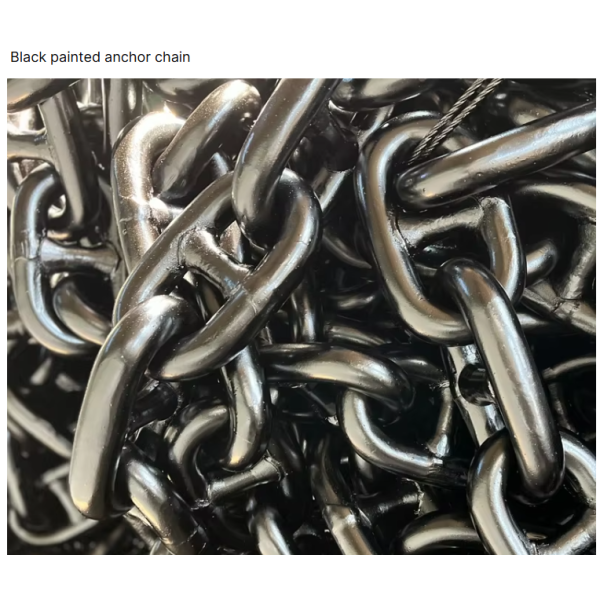 Black painted anchor chain for Boats Marine Hardware