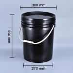 Round 20L PP 5 Gallon Food Grade Plastic Paint Bucket With Lids And Handle Pail