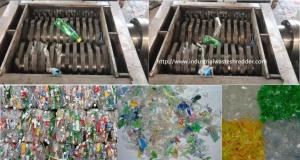 Wholesale Bottles Bale Plastic Waste Shredding Machine Dual Shaft Automatic Overload Protection from china suppliers