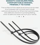 Stainless Steel Barb Cable Tie 400mm x 8, Ø9-108mm Adjustable Metal Tooth Cable