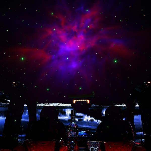 9W ABS UFO Galaxy Projector Night Light 1A For Christmas Birthdays