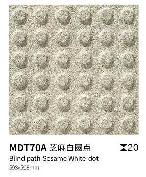 Gray Yellow Scratch-resistant Blind Path Tile and Floor Paving Tiles For Square 600x600mm Blind Spot And Blind Strip