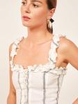 2018 Summer Women Clothing Ruffled Straps Linen Boho Crop Top