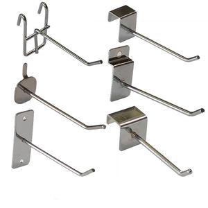 Wholesale Retail Metal Display Hanging Hooks Rack Double Wire Slotted Merchandise Hanging Strips from china suppliers