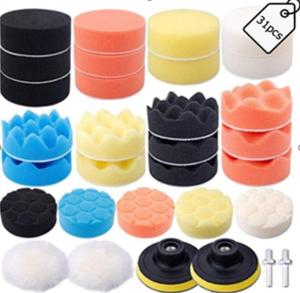 Wholesale 31Pcs 3 Inch Buffing Pads Set For Drill Adapter Car Auto Polisher from china suppliers