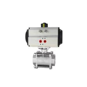 Wholesale Y Type Ball Valve 3PC Pneumatic Actuated Stainless Steel Nominal Pressure Pn1.6MPa from china suppliers