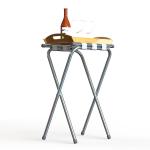 High Powder Coating Foldable Hotel Display Stand With Black Nylon Webbing