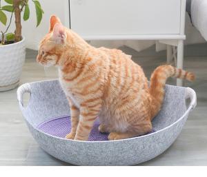 Wholesale felt cat nest with for 100% safety pet round nest cat dog bed cat bed nest from china suppliers