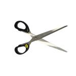 7" Overall Length ESD Scissors Black Conductive ABS Handle Stainless Steel Blade