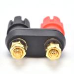 5mm Gold Plated Dual Binding Posts For Speaker Amplifier Red And Black Color