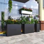 Smooth Surface Decorative Metal Flower Pots High Durability Stainless Steel