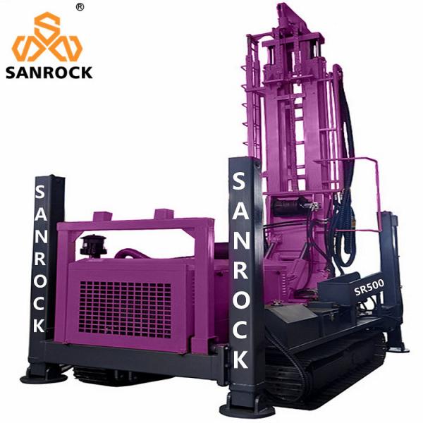 Rotary Borehole Water Well Rig Deep 500m Portable Hydraulic Water Well Drilling