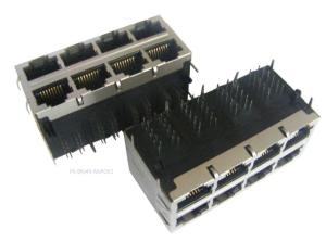 Wholesale PS-8RJ45-MJPOE1 Stacked RJ45 2x2 Jack Industrial Network Switch LPJ47018CNL from china suppliers