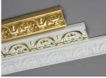 Golden Decorative Polyurethane Crown Moulding Belt Line Hand Painted