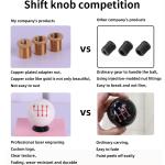 Wholesale customization 5 speed car universal black 8 ball shift knob gear shift