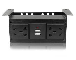 Wholesale Under Office Under Desk Power Strip With USB Charger , Desk Mounted Power Socket Outlet from china suppliers