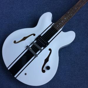 Wholesale New style high quality hollow body jazz electric guitar, rosewood fingerboard black binding electric guitar from china suppliers