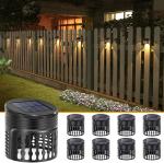 IP65 Wateproof Outdoor Solar Powered Fence Light For Garden Patio Lawn