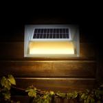 50000 Hours Working Time Warm White LED Solar Step Wall Light for Your