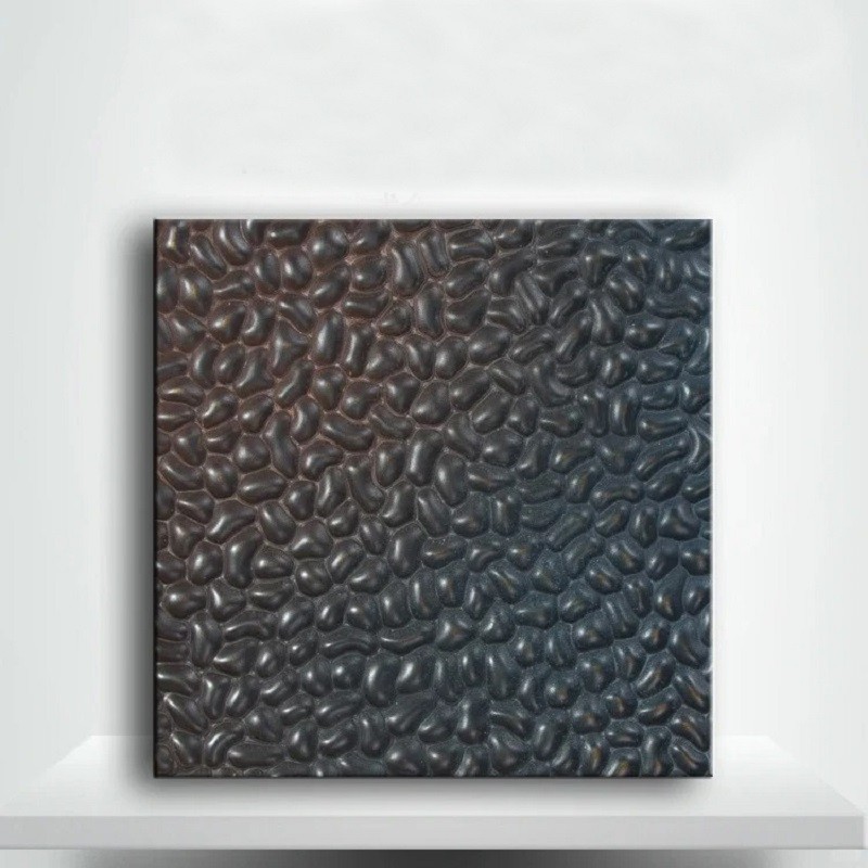 Black steel plate With Bumpy honeycomb pattern SS 304 hammered stainless steel metal sheet