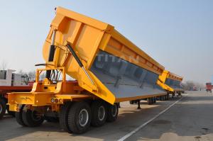 China TITAN VEHICLE tipping semi trailers 3 axles with 40 ton tipper truck on sale