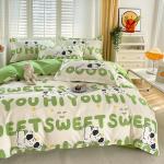 Grade A 2024 Trend Thickened Brushed Washed Cotton Bedding Four-Piece Set Sheet