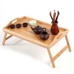 Portable Bamboo Breakfast Dinner Tray Writing Or Drawing Table With Foldable