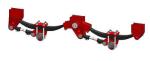 90mm 3 Axle Trailer Suspension Types 9cm Tridem Double Eye Trailer Leaf Springs