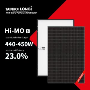 Wholesale 23% Panel Efficiency Longi Hi-MO 6 LR5-54HTH 440-450M Solar Panel TUV CE Single Glass from china suppliers