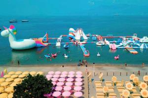 Wholesale Unicorn Theme Inflatable Floating Aqua Water Park Digital Printing from china suppliers