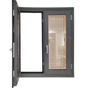 Wholesale Modern Style SKATE Waterproof Black Alloy Aluminium Double Glazed Casement Windows from china suppliers