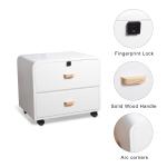 Room Furniture Smart Bedside Table Fingerprint Lock Wireless Charging Pocket
