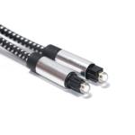 Toslink Optical Audio Digital Cable SPDIF Cable Knited Rope Plated Shell Port
