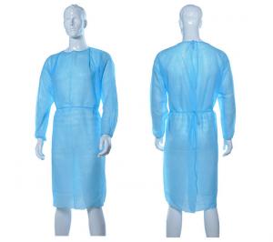 China 18-40gsm Medical Disposable Isolation Gown PP Spunbonded Non Woven Medical Gown on sale