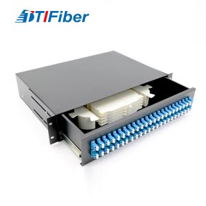 Wholesale Rack Mount Fiber Optic Patch Panel FTTH Termination Box 48 Cores from china suppliers