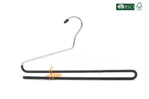 Wholesale Betterall Special Design New Two Tiers PVC Metal Wholesale Blck Pant Hangers from china suppliers