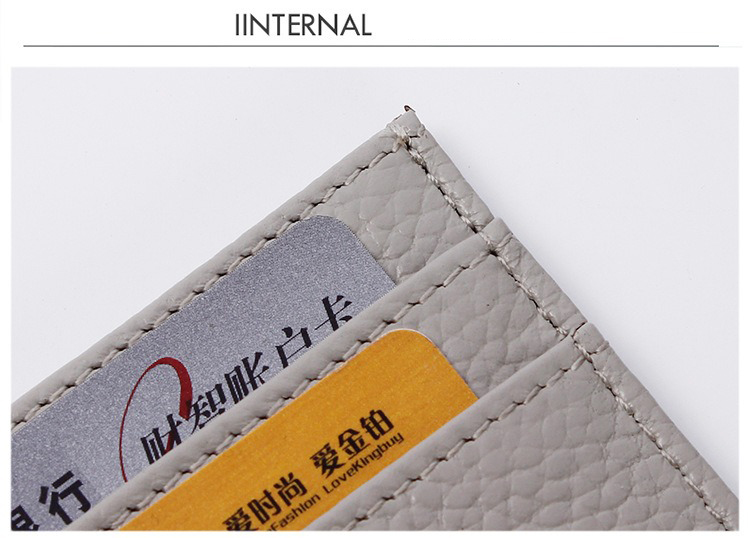 GENUINE LEATHER Slim Embossed Personalized Uv Print Monogrammed Credit Card Holder Wallet