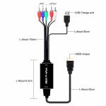 1080P 60Hz Audio Video Converter Component RCA RGB YPbPr To HDMI