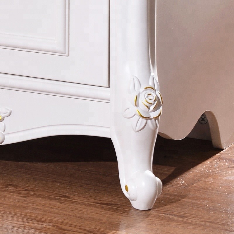 White 2 Drawer Hotel Bedside Table