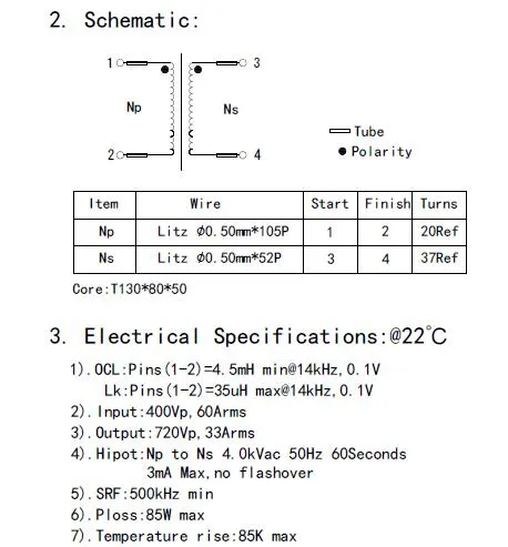 Amorphous Core High Frequency Toroidal Transformer, UL/Ce/RoHS Certified
